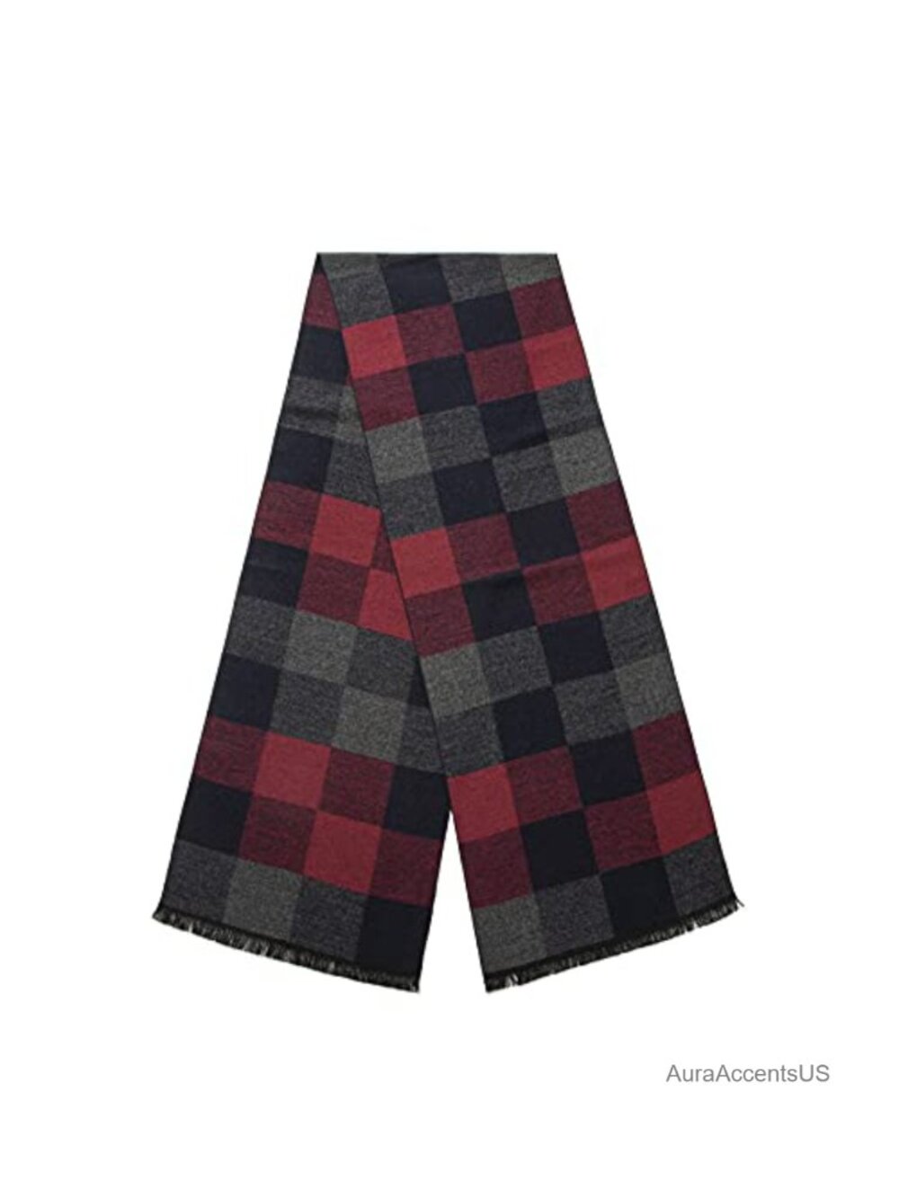 Merino Wool Tartan Check Scarf Long Warm Lightweight Winter Classic Gift Box